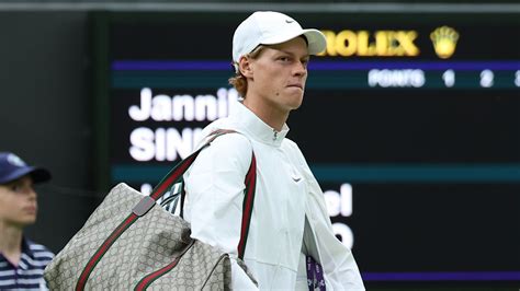 sinner with gucci bag|jannik sinner gucci uniform.